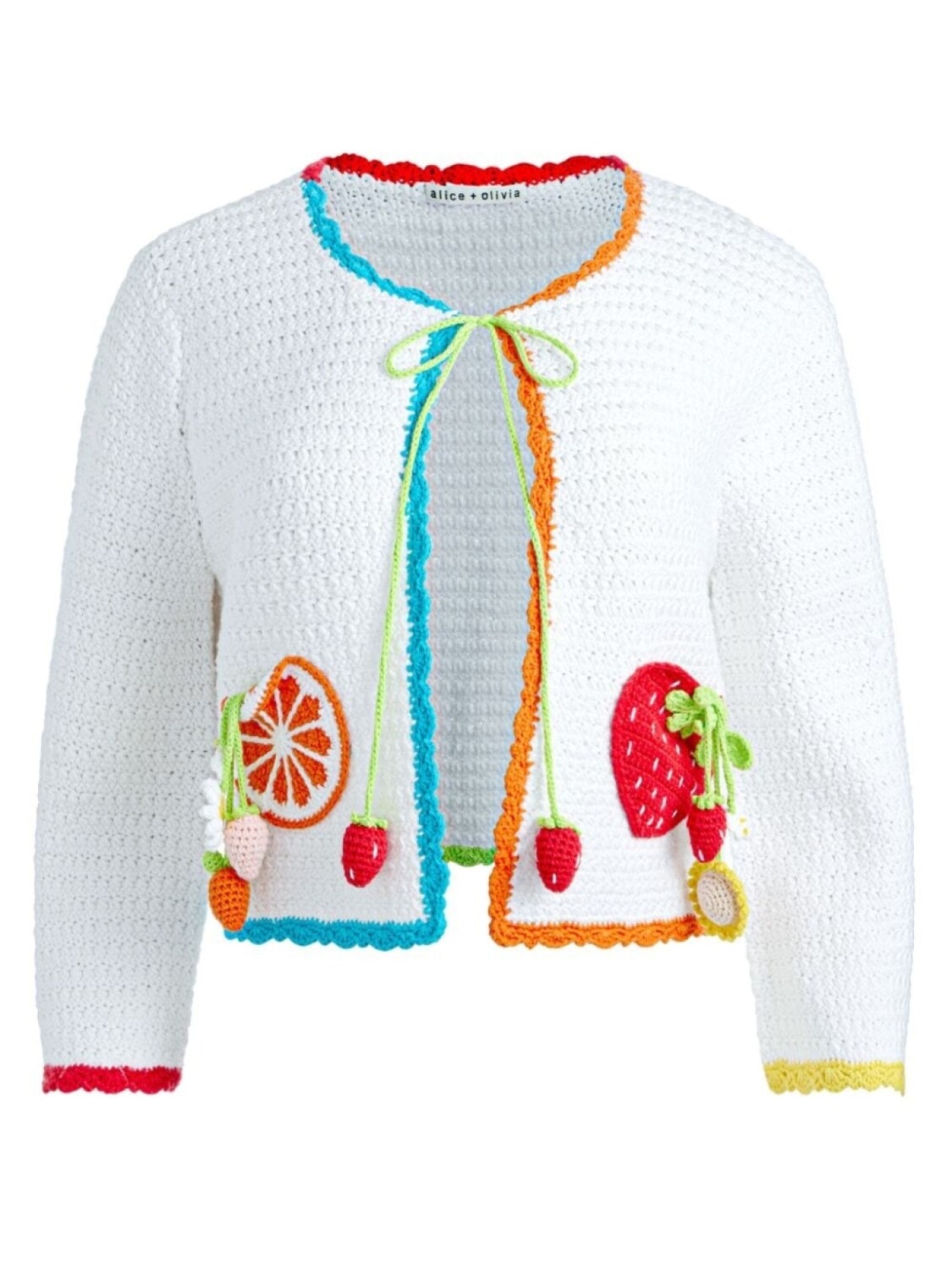 

Кардиган Anderson в технике кроше alice + olivia, белый