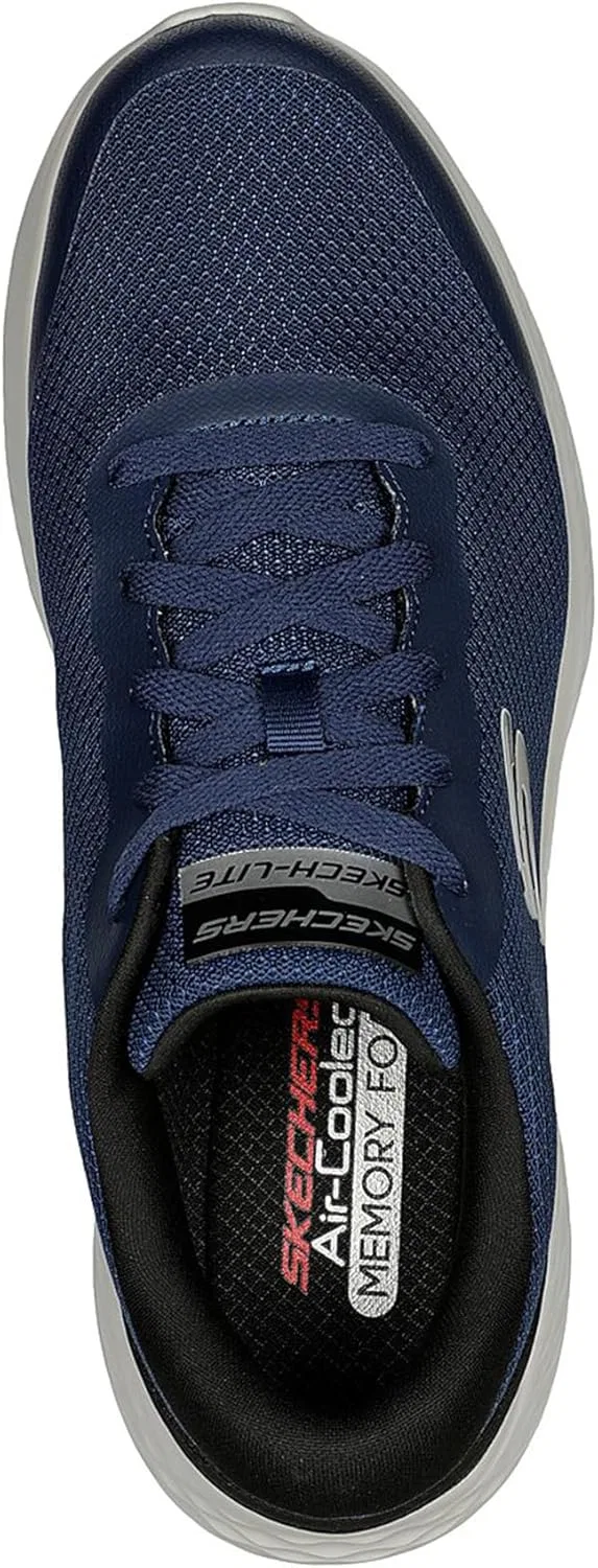 Мужские кроссовки Skechers 232591 Nvbk, Navy Mesh Duraleather Trim — фото 2