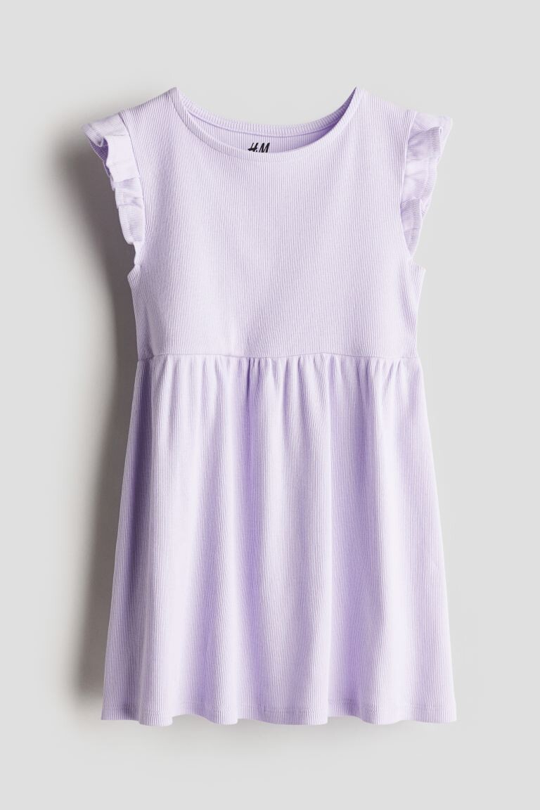 

Платье из джерси в рубчик H&M, фиолетовый