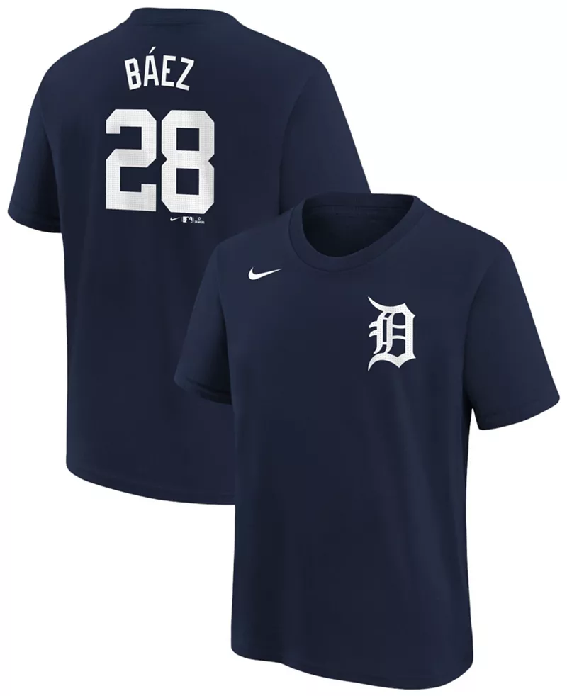 

Темно-синяя домашняя футболка Nike Youth Detroit Tigers Javier Báez #28