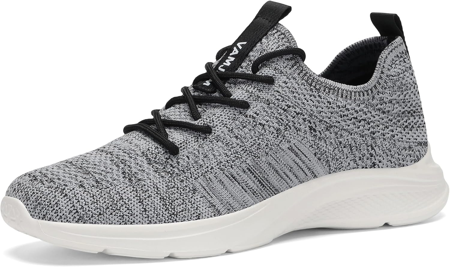 

Мужские кроссовки VAMJAM для бега - модные кеды, легкие и дышащие, с верхом из вязаной сетки, шнуровкой, для ходьбы, тренировок и повседневного спорта, черный