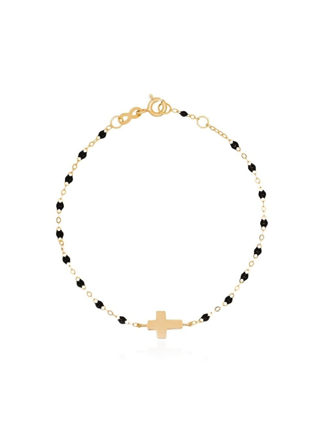 

Браслет из желтого золота с бусинами Gigi Clozeau, черный