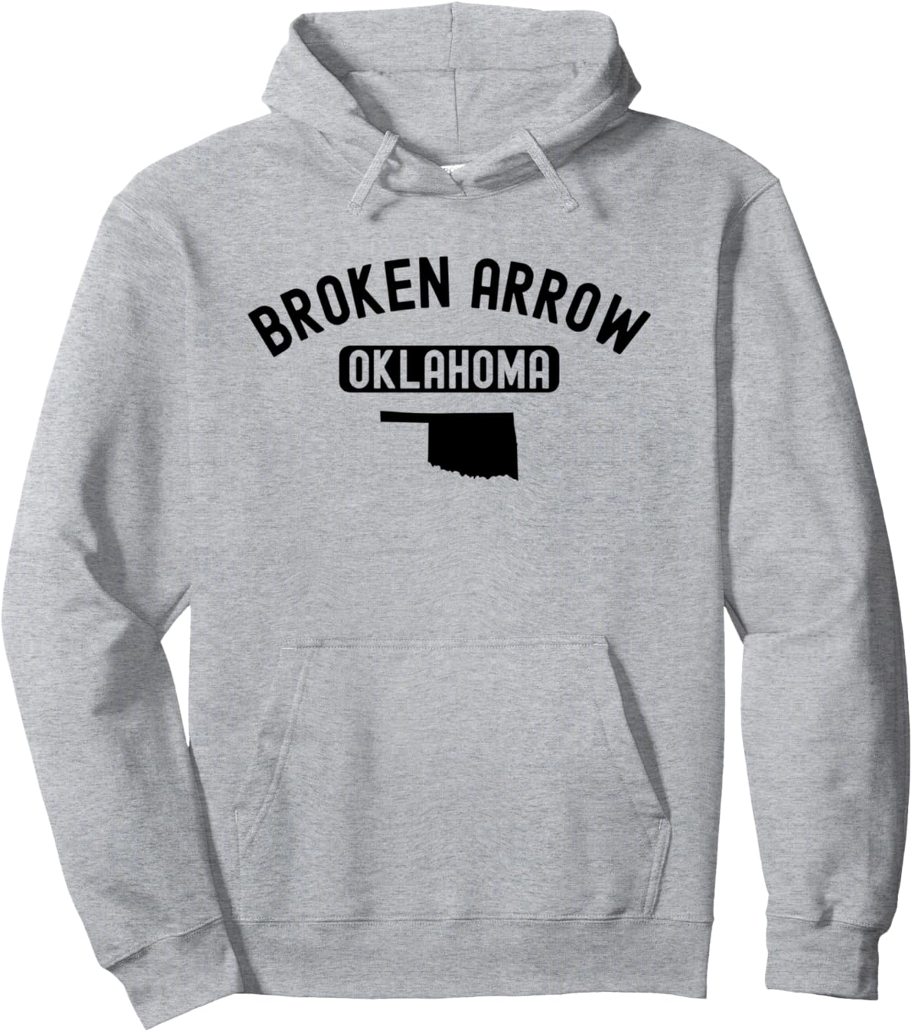 

Худи Broken Arrow Oklahoma City Retro Sooner Tulsa Edmond 405 Oklahoma Tee Co, серый