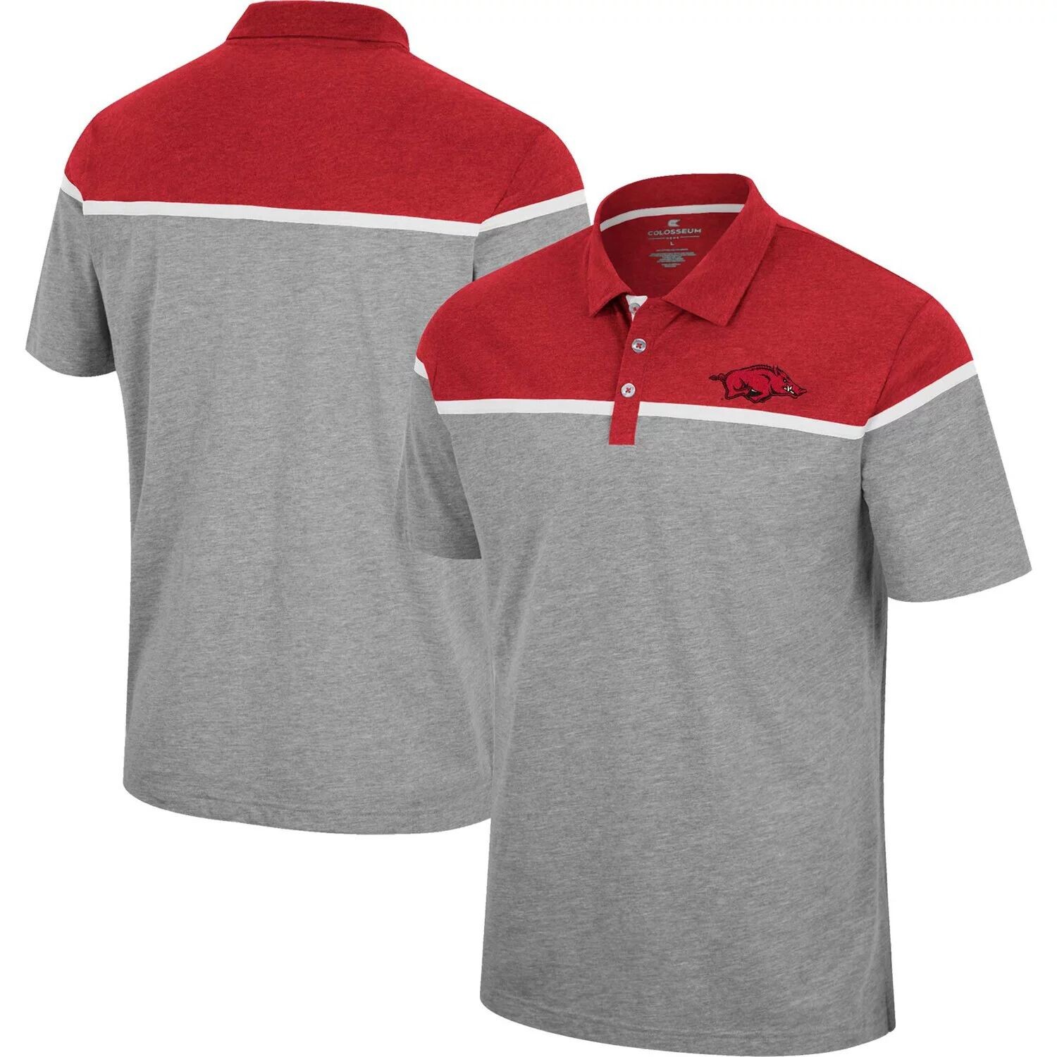 

Мужское поло Heather Grey Arkansas Razorbacks Chamberlain Colosseum