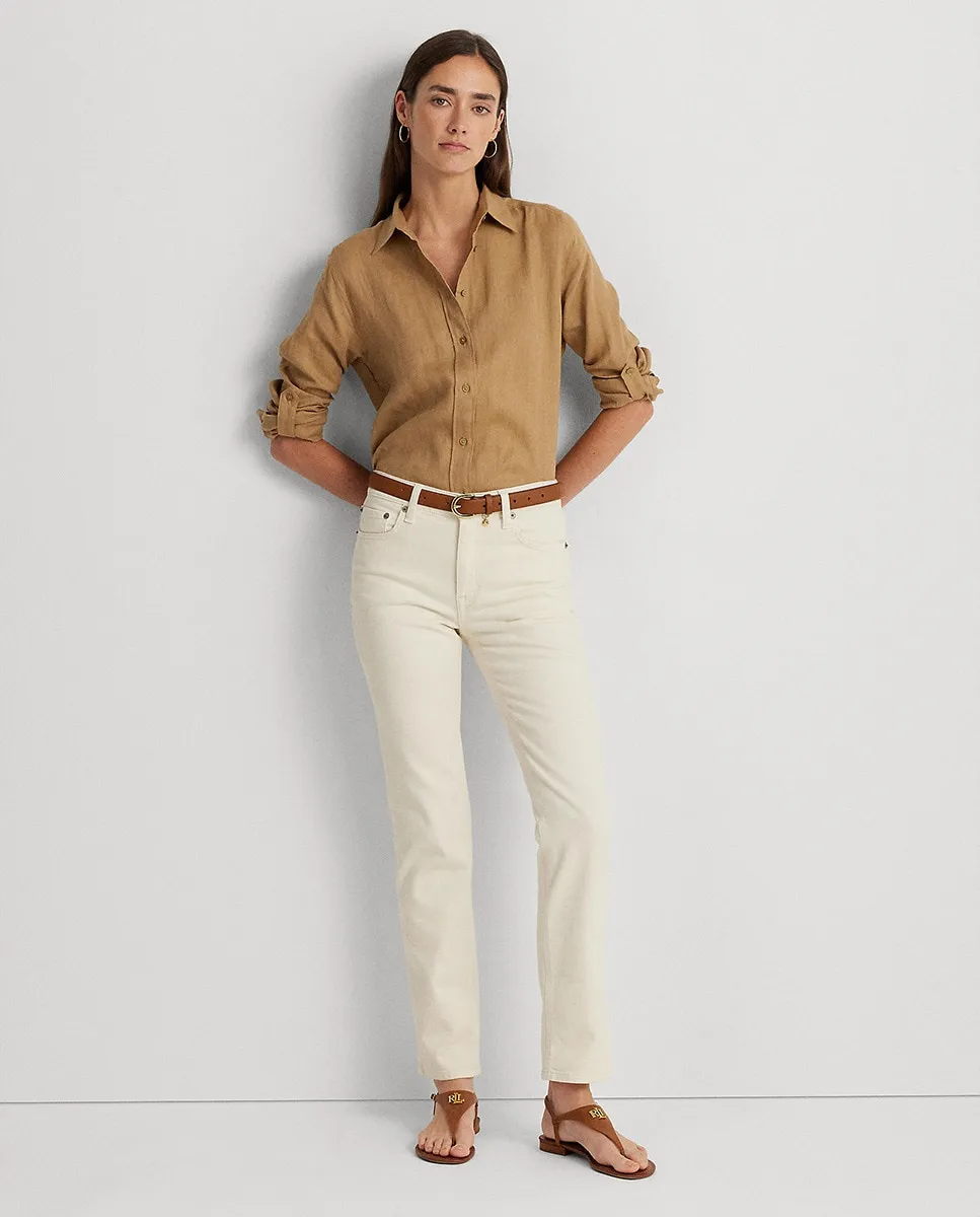 

Женские прямые джинсы с высокой талией Lauren Ralph Lauren, цвет Crudo