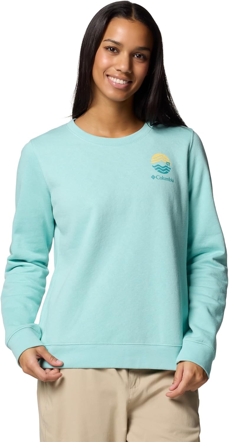 

Columbia женская толстовка Columbia Trek Graphic Crew, Spray/Circular Linescape