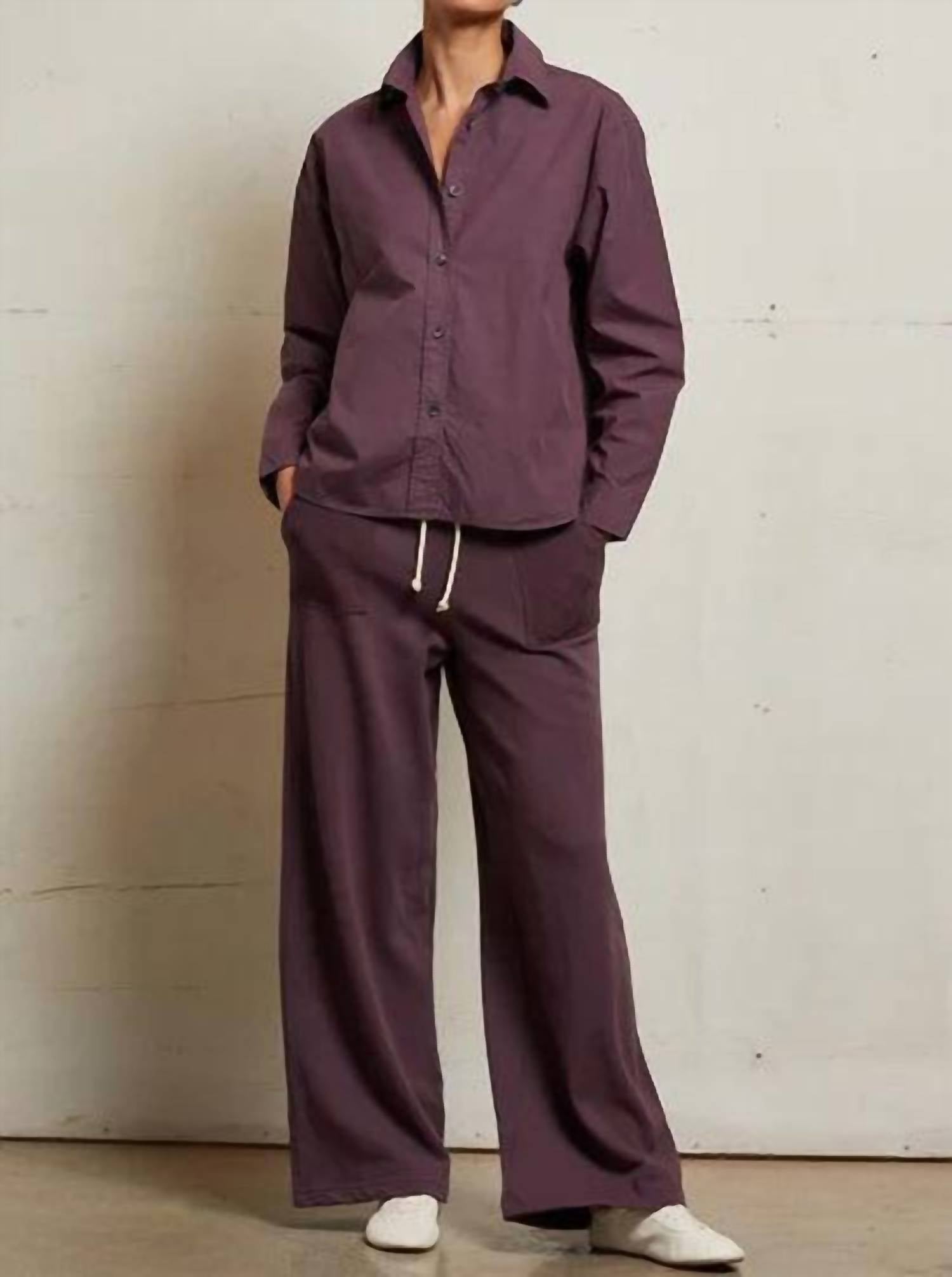 

Спортивные брюки Rosanna сливового цвета Perfectwhitetee, Plum