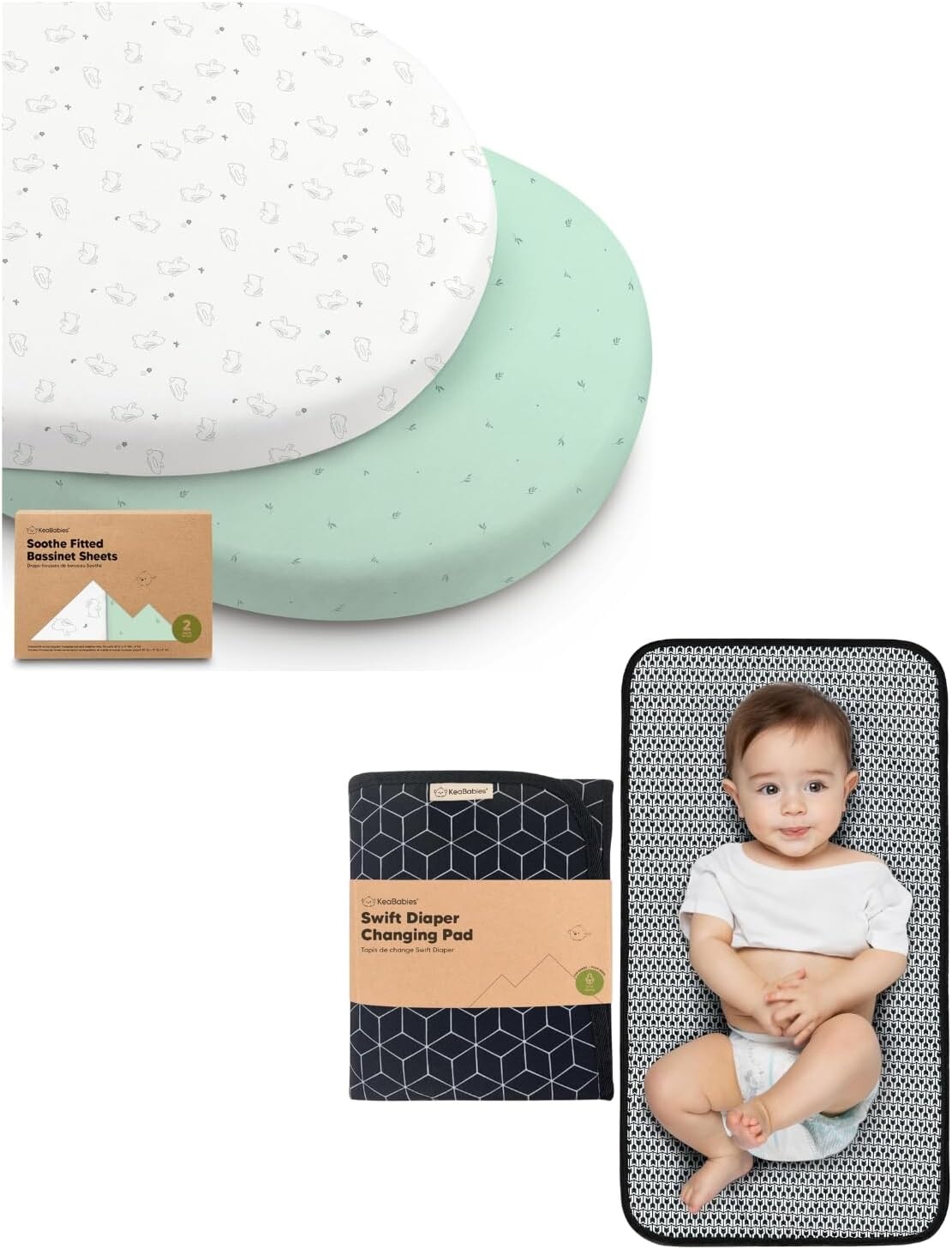 

Kea 2-Pack простыней для люльки Kea Babies для девочек и мальчиков KeaBabies