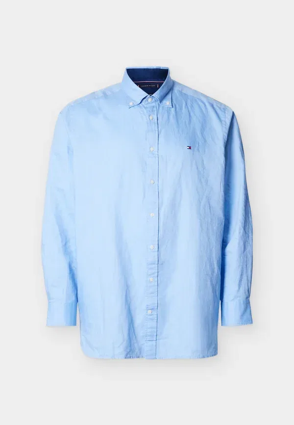 Рубашка Tommy Hilfiger Regular Fit Linen Blend Button Down Shirt, облачно-голубой — фото 4