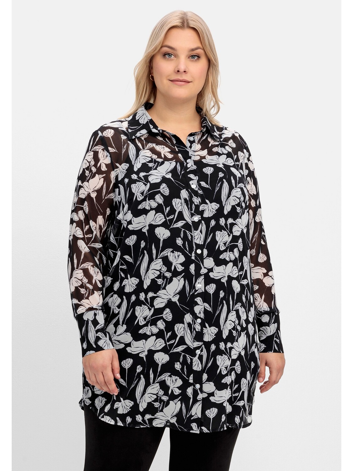 

Блуза sheego Chiffon, черный