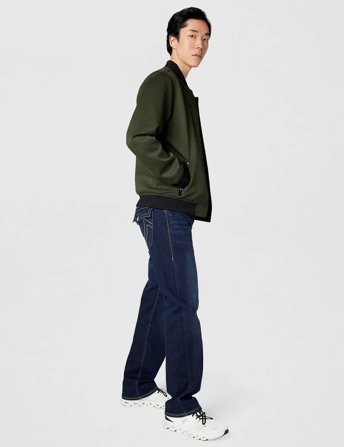 Мужские кроссовки True Religion Ricky с накладными карманами, длина внутреннего шва 34 дюйма, Dark Wash Muddy Waters — фото 2
