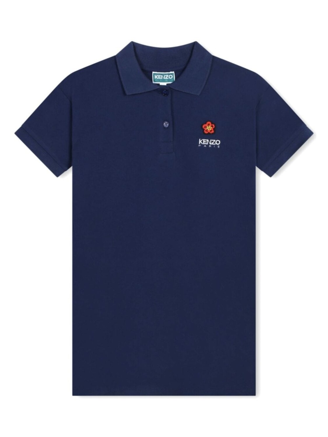 

Kenzo Kids платье-поло из органического хлопка пике, синий
