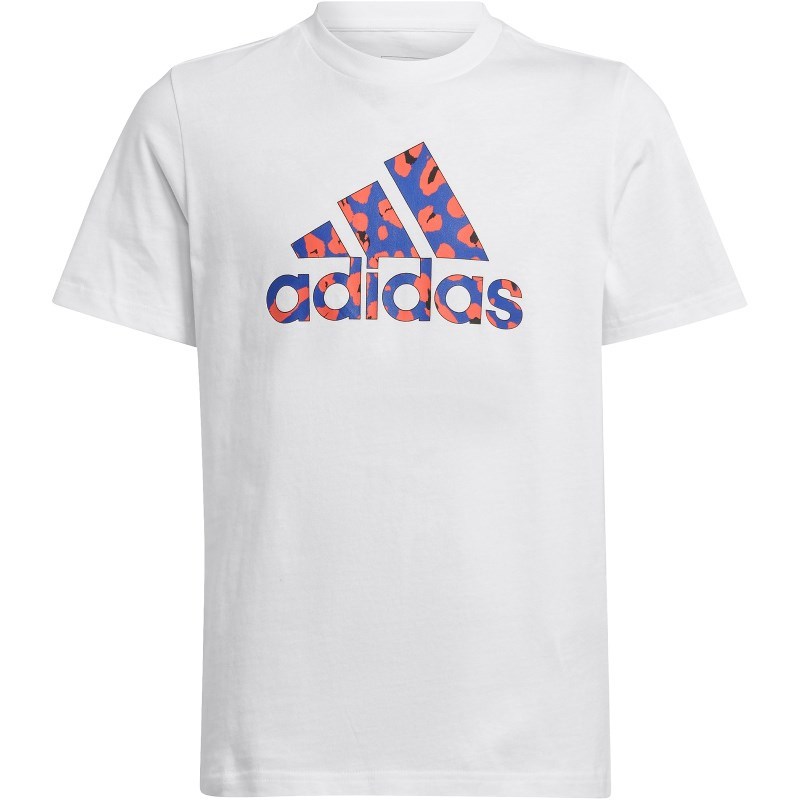 

Детская футболка с животным принтом г Adidas, белый