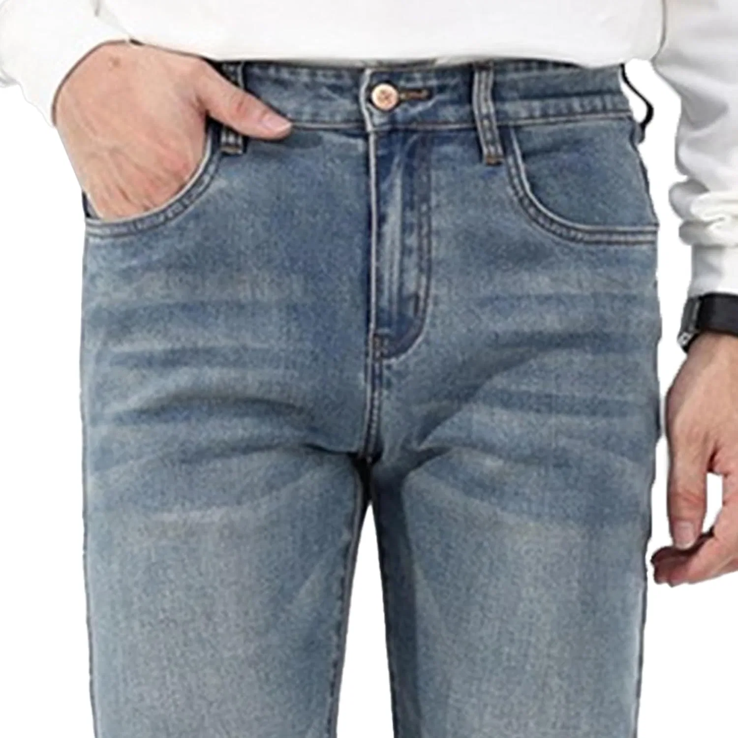 Джинсы distressed denim, Vintage Blue — фото 2