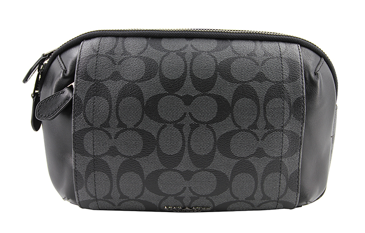 

Кожаный поясной мешок Graham Tubas мужской серо-черный COACH