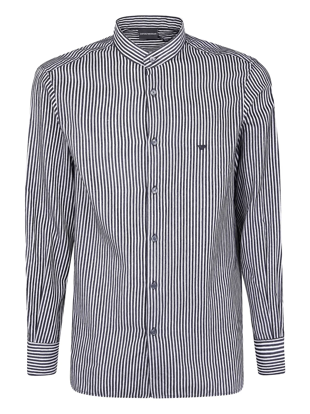 

Полосатая рубашка с воротником-стойкой EMPORIO ARMANI, синий