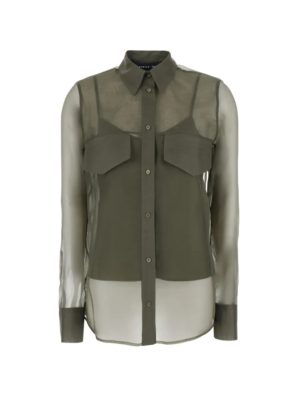 

Рубашка с карманом на пуговице Federica Tosi, зеленый