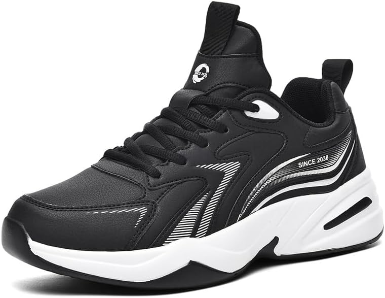 

Мужские прогулочные кроссовки дышащие легкие модные слипоны для спорта, тренажерного зала, тенниса и активного отдыха на улице Generic, белый/черный