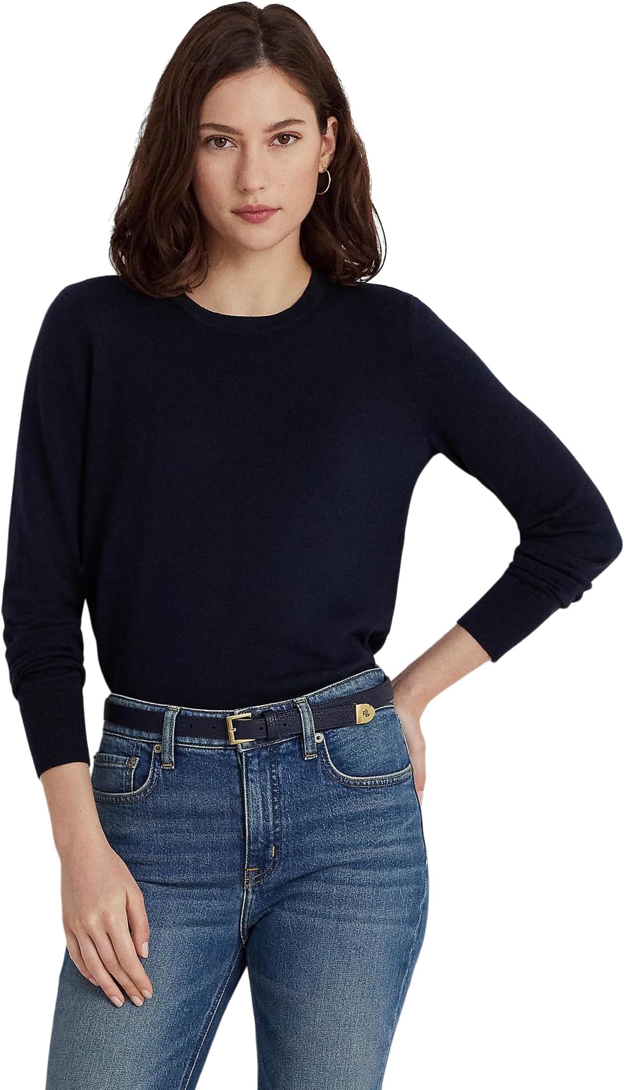 

Свитер Lauren Ralph Lauren Cotton-Blend Sweater, цвет Lauren Navy