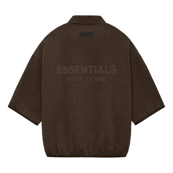 Рубашка поло 3/4 sleeve polo shirt 'heather wood' Fear Of God Essentials, коричневый — фото 2