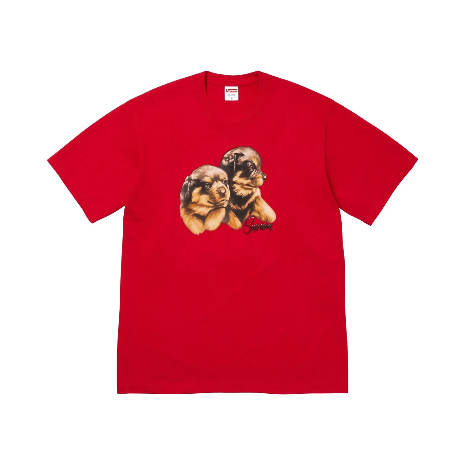 Футболка с принтом Supreme Puppies Tee, Red