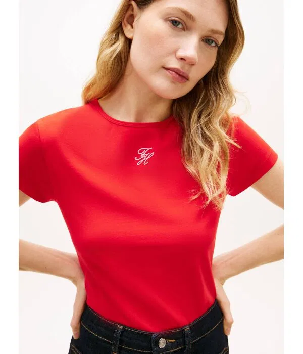 Женская футболка Tommy Hilfiger, красный — фото 4