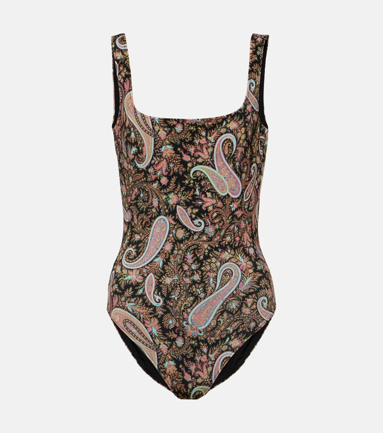 Цельный купальник с принтом Etro, черный