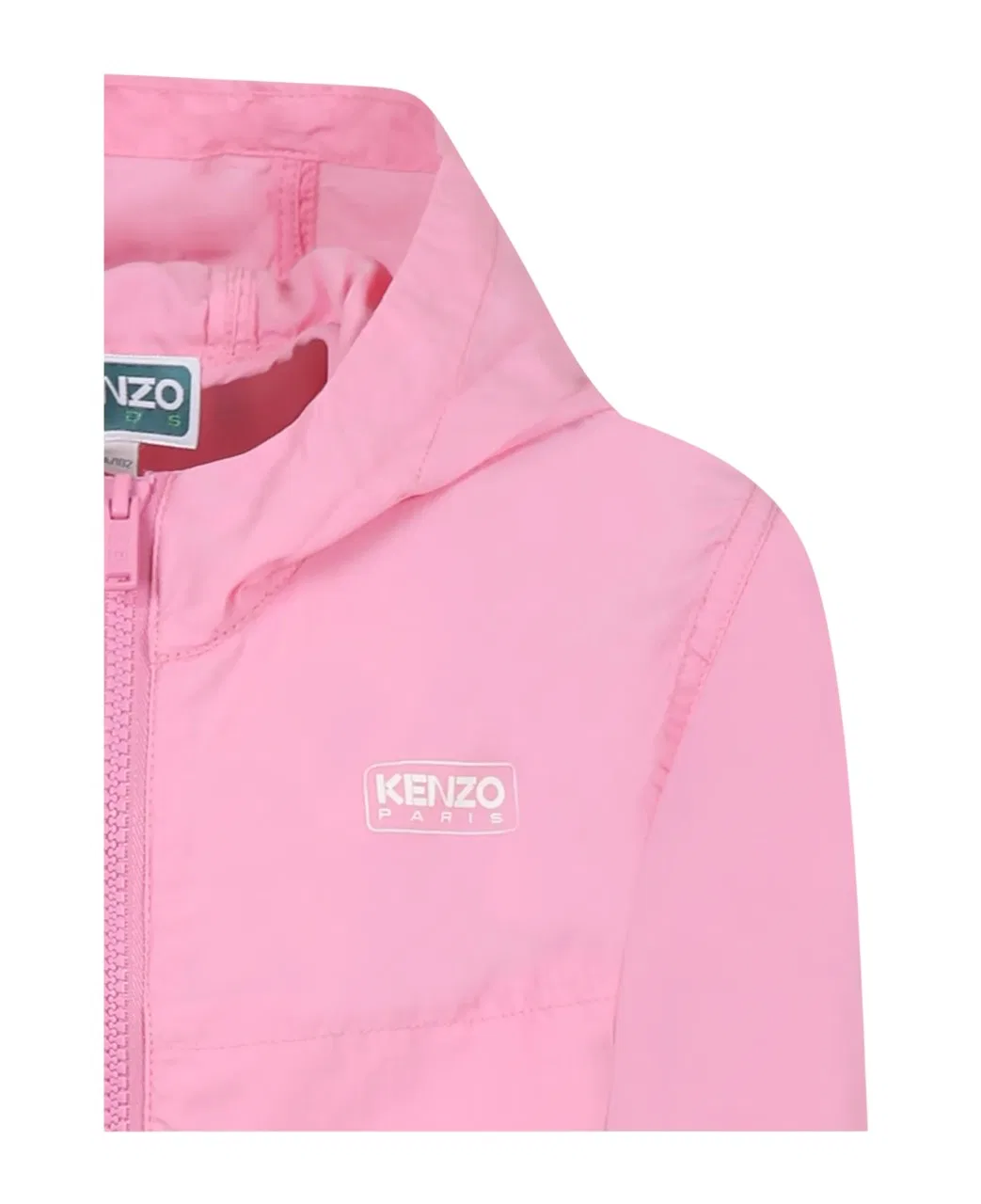 Ветровка детская с капюшоном Kids Box Logo Hooded Windbreaker Jacket Kenzo, Pink — фото 3