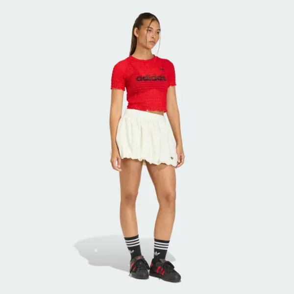 Футболка с эффектом смокинга, Adidas, красный — фото 4