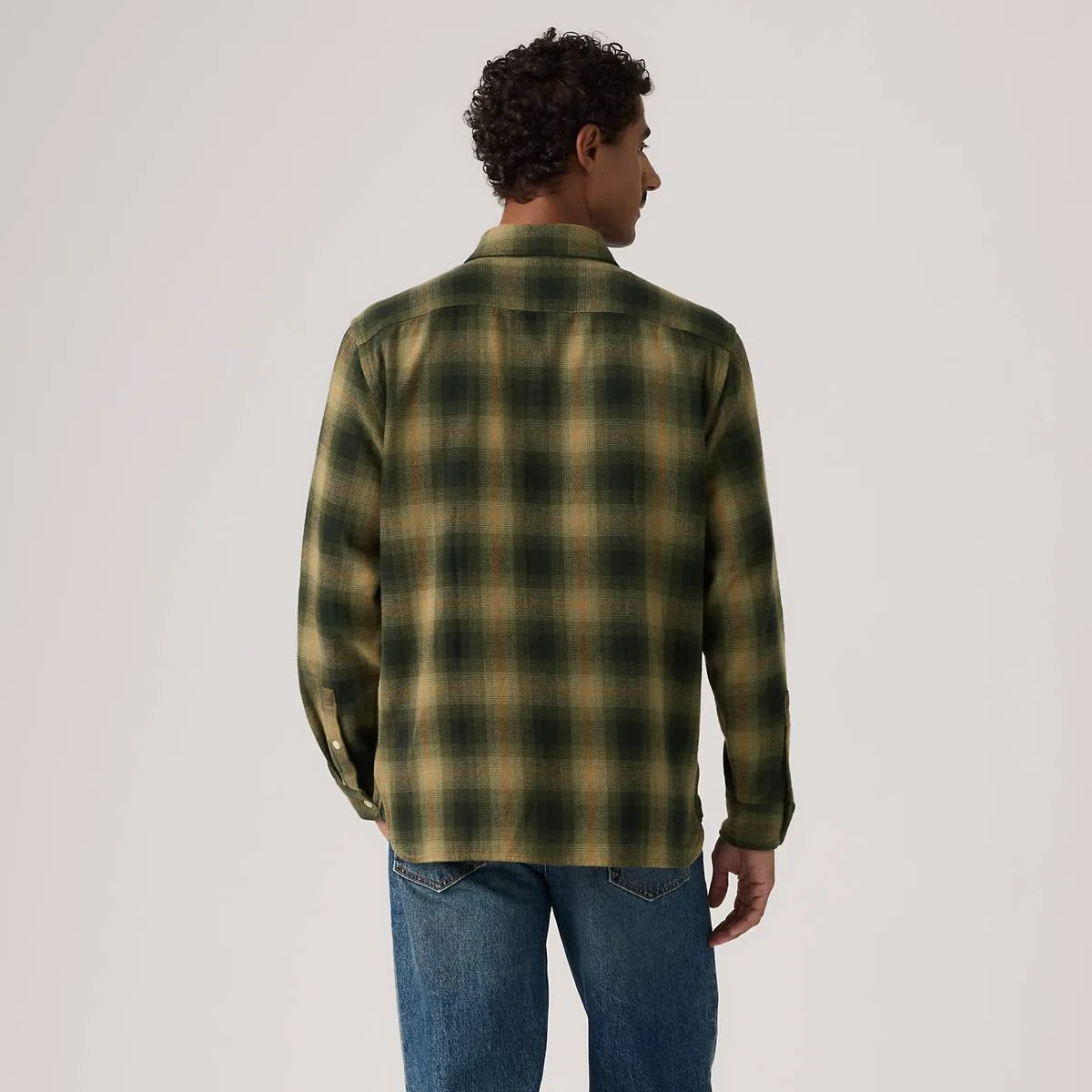 Фланелевая рубашка Jackson расслабленный работник Levi's, Jericho Plaid Rosin - Green — фото 4