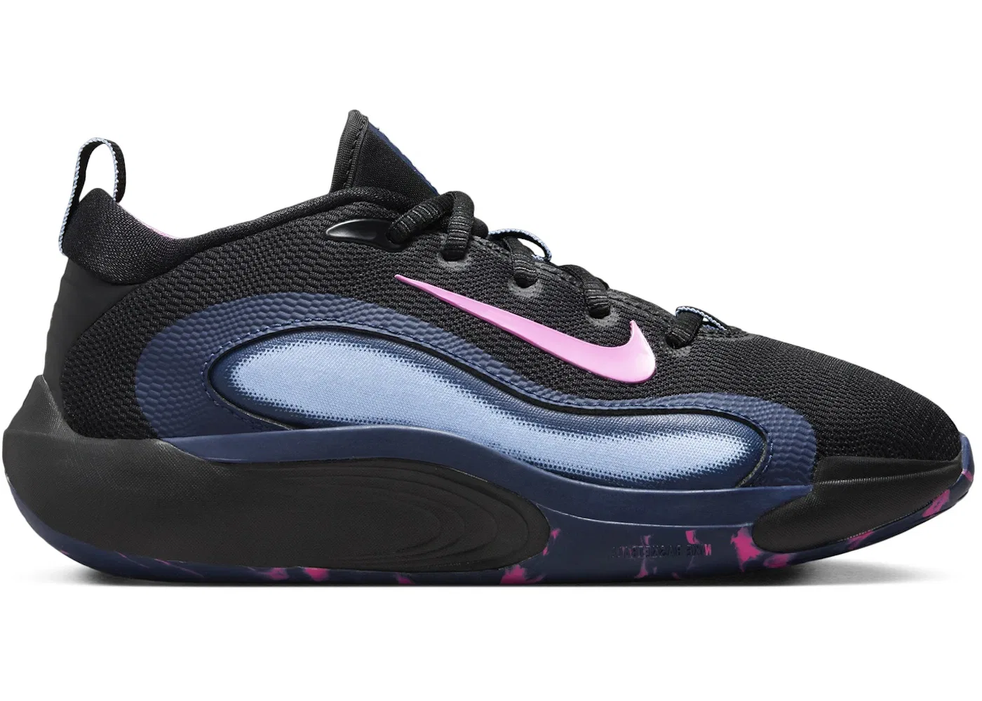 Детские кроссовки для мальчиков для бега Nike IsoFly Nike, Black/Midnight Navy/Aluminum/Playful Pink