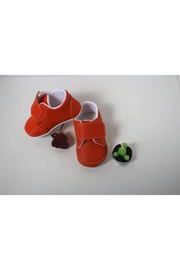 Детские пинетки для новорожденных хлопковые Zindrellakids, Orange — фото 2