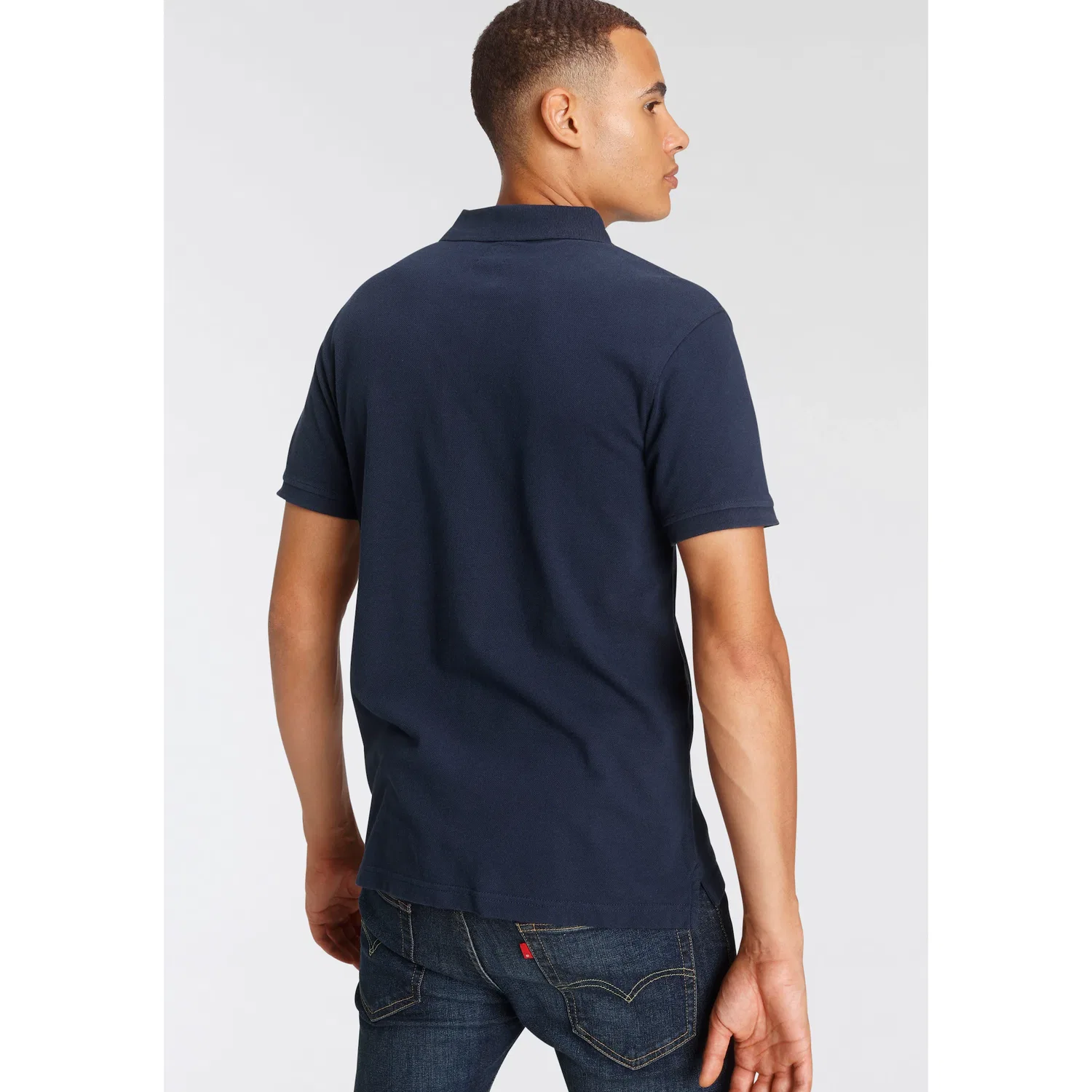 Мужское поло с логотипом Levi's, Dress Blues — фото 3