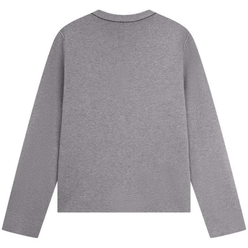 Женский кардиган с полосатым принтом, на пуговицах, двусторонний, Tommy Hilfiger, Black/Gray BDS — фото 4