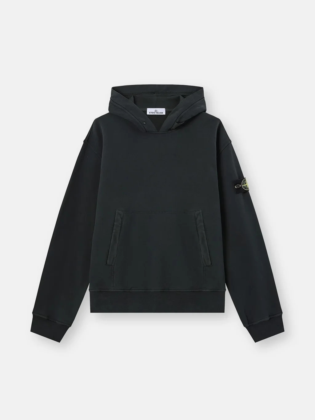 Мужское худи Stone Island Oversized-fit With Pouch Pocket, темно-зеленый — фото 2