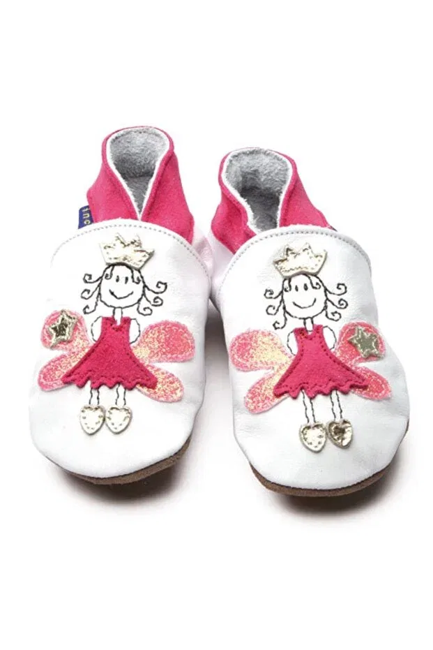 Детские пинетки из натуральной кожи Fairy Princess Handmade Genuine Leather Baby Booties Inch Blue, No Color
