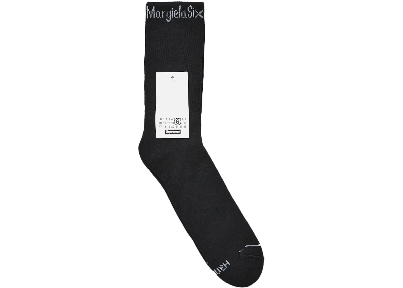 Унисекс носки Supreme MM6 Maison Margiela Hanes, Black — фото 3