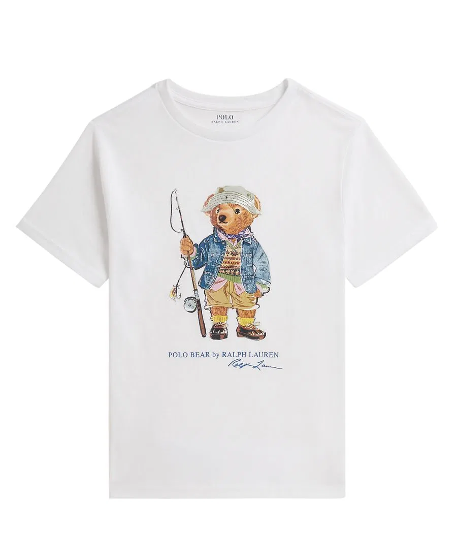 Детская футболка с коротким рукавом с принтом Polo Bear Jersey T-Shirt Polo Ralph Lauren, White