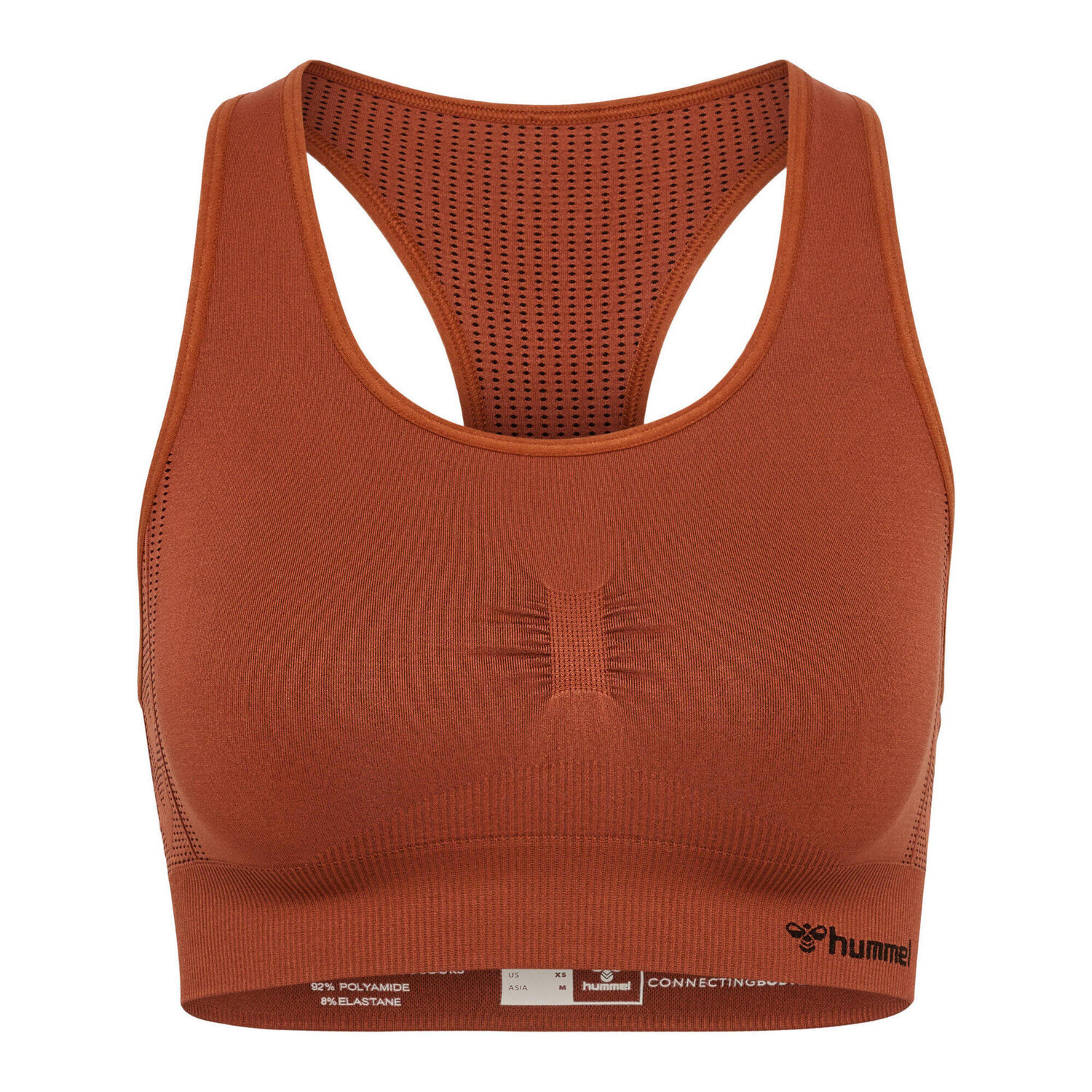 

Женский бесшовный спортивный топ Hm Shaping HUMMEL, темно коричневый