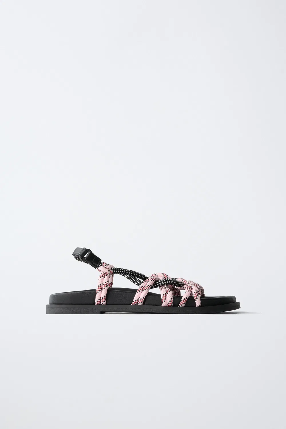 ВЕРЕВОЧНЫЕ САНДАЛИ ZARA, Black