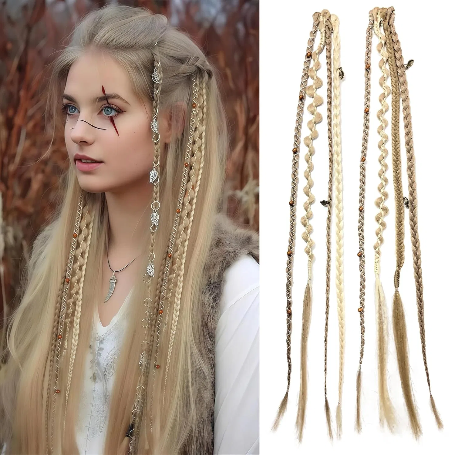 Накладные косы «Boho Braids» с заколками, 50 см Dsoar, Go#