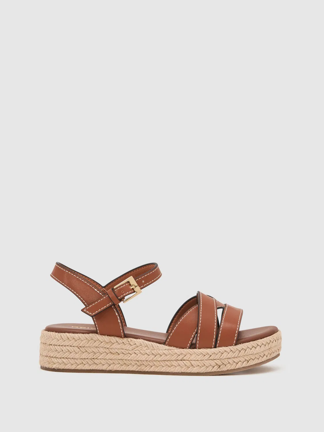 Сандалии Reiss Hazel, кожаные, коричневые