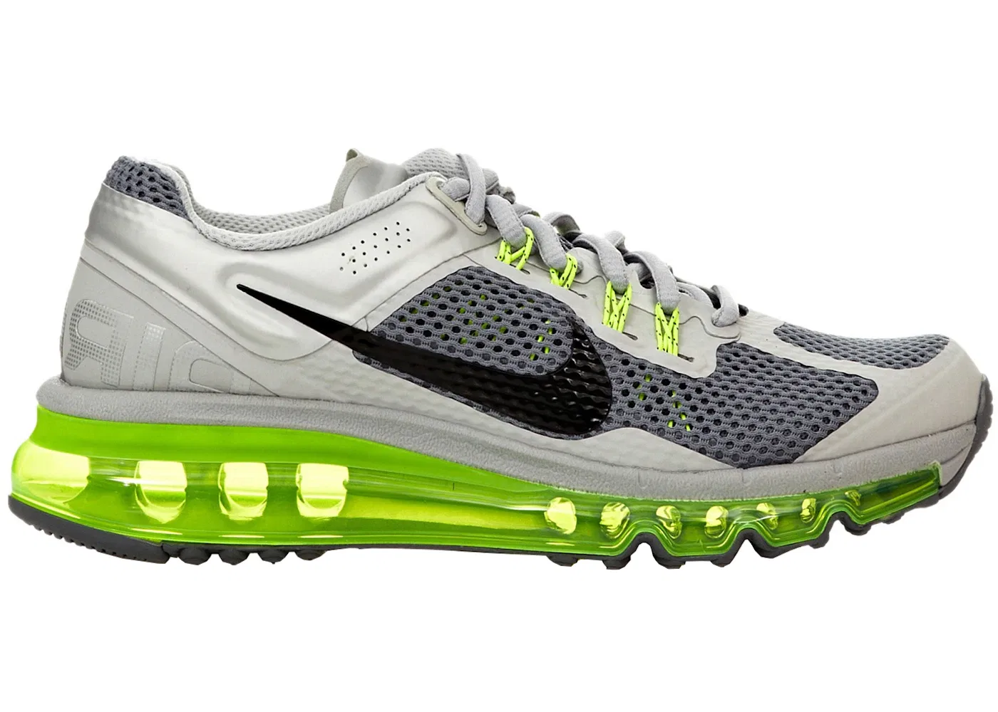 Детские кроссовки с амортизацией Nike Air Max 2013, Strata/Grey/Black/Cool Grey/Volt