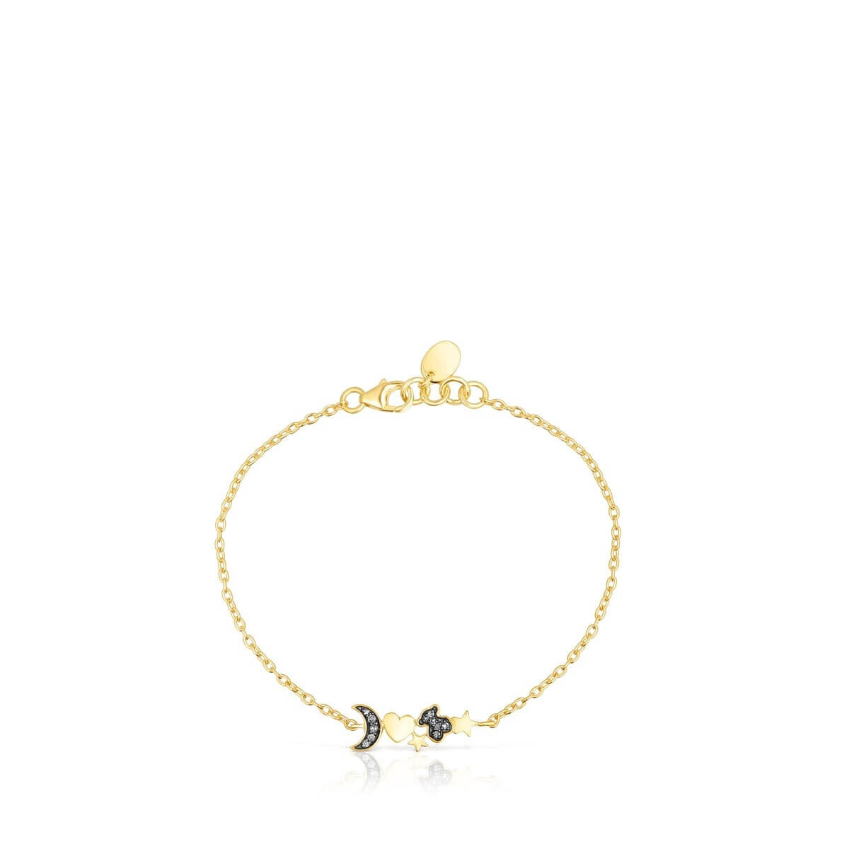 

Браслет Tous Nocturne With Diamond Charms, позолоченное серебро
