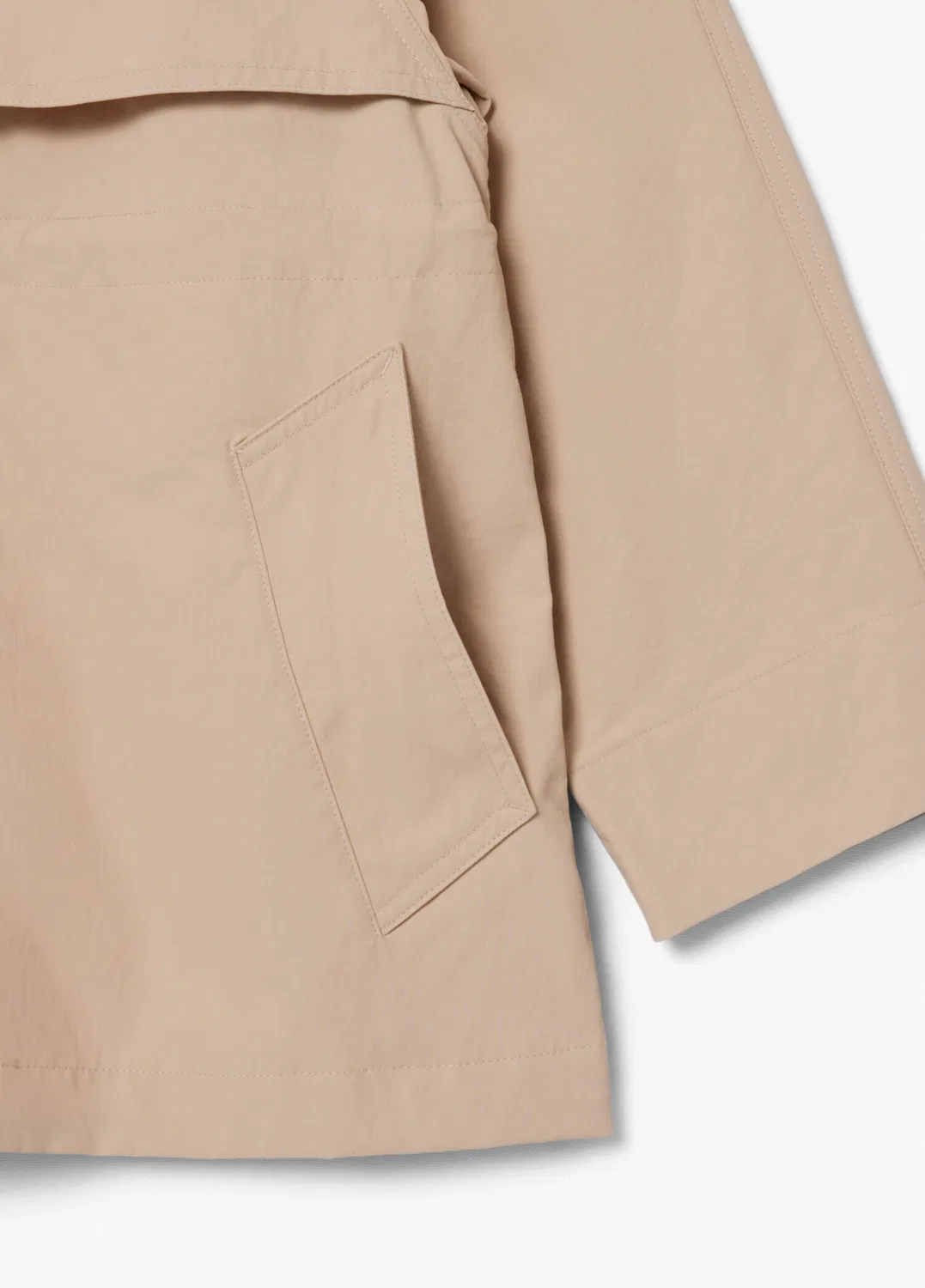 Куртка женская Lacoste Oversize Fit, бежевая — фото 3