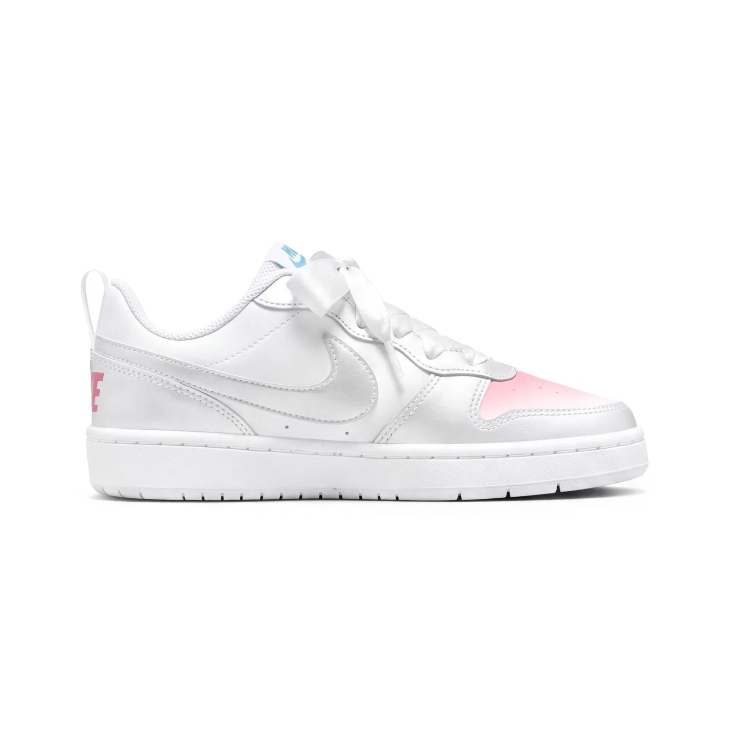 Детские кеды для мальчиков и девочек низкие с градиентом Nike Court Borough, Moon Pink Limited — фото 4