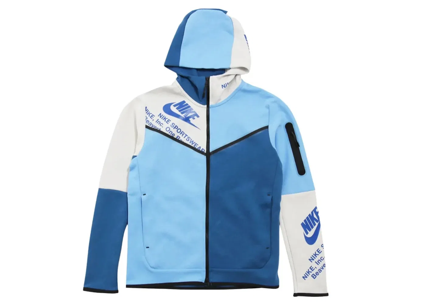 Мужская худи Tech Fleece Graphic Full-Zip Nike, Dark Marine/Blue/White