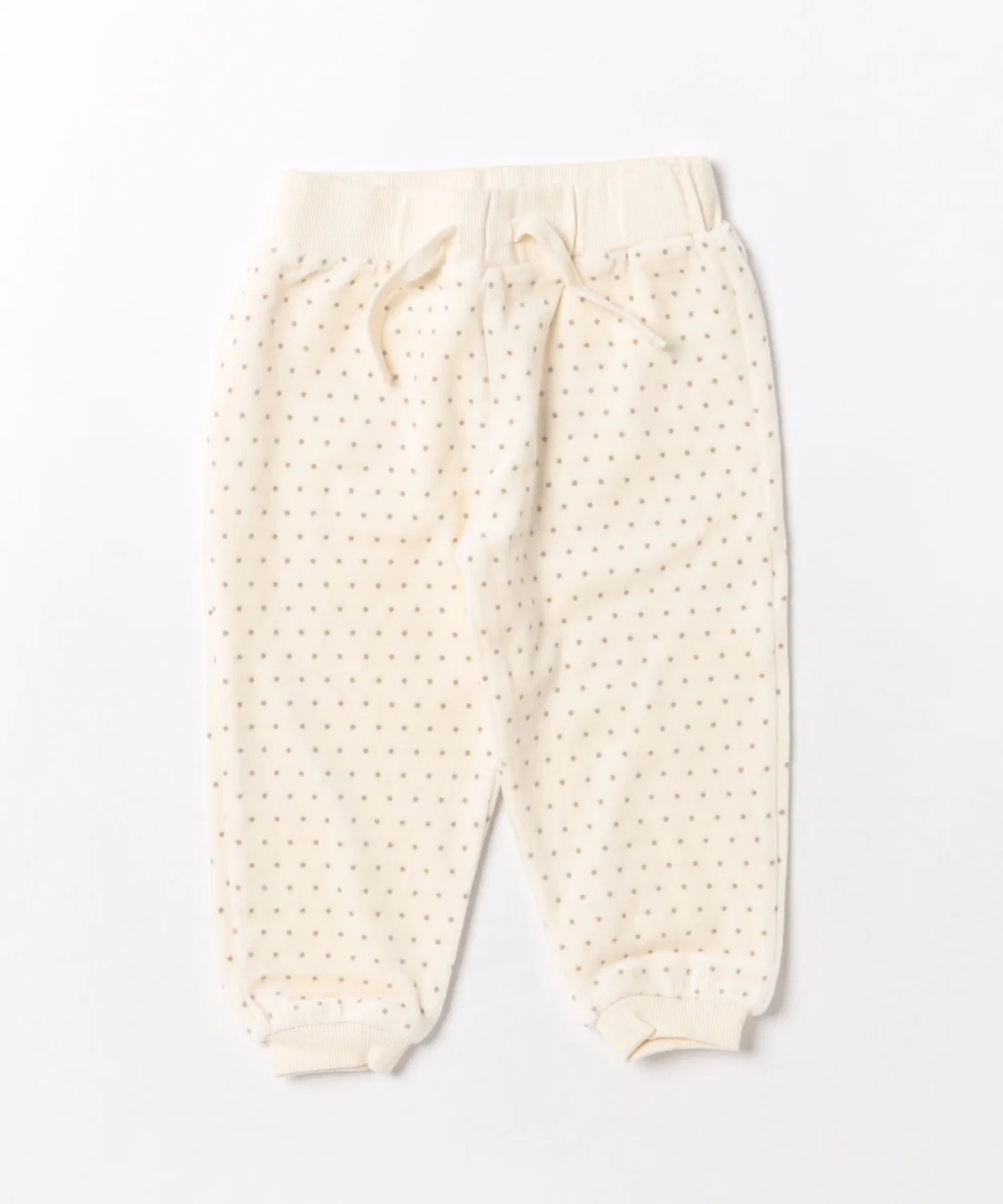 Детские спортивные штаны из велюра с принтом Polka Dot Mag., Natural