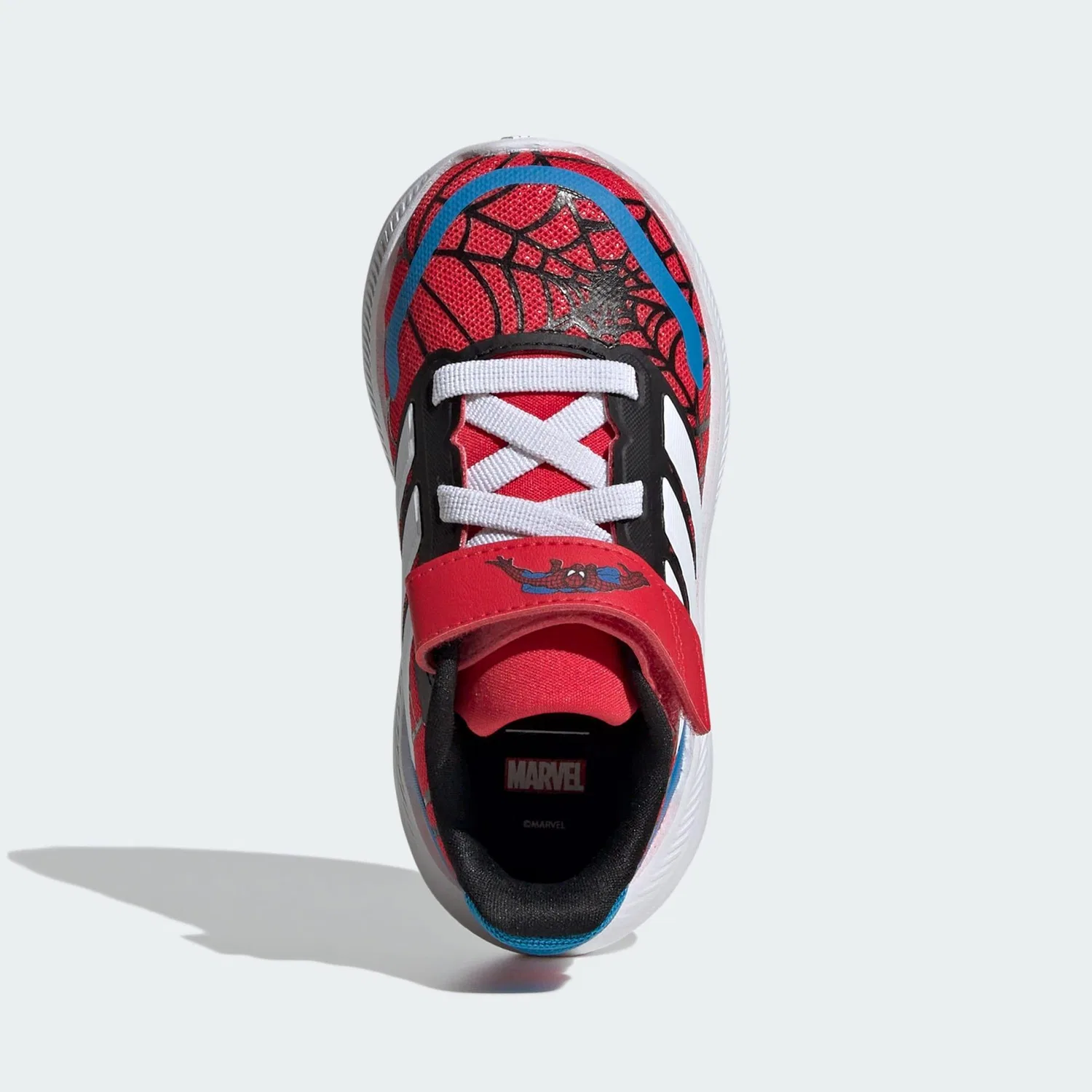 Детские кроссовки с принтом Spider-Man Runfalcon 3.0 Adidas, Hellrot Weiss Blau — фото 2