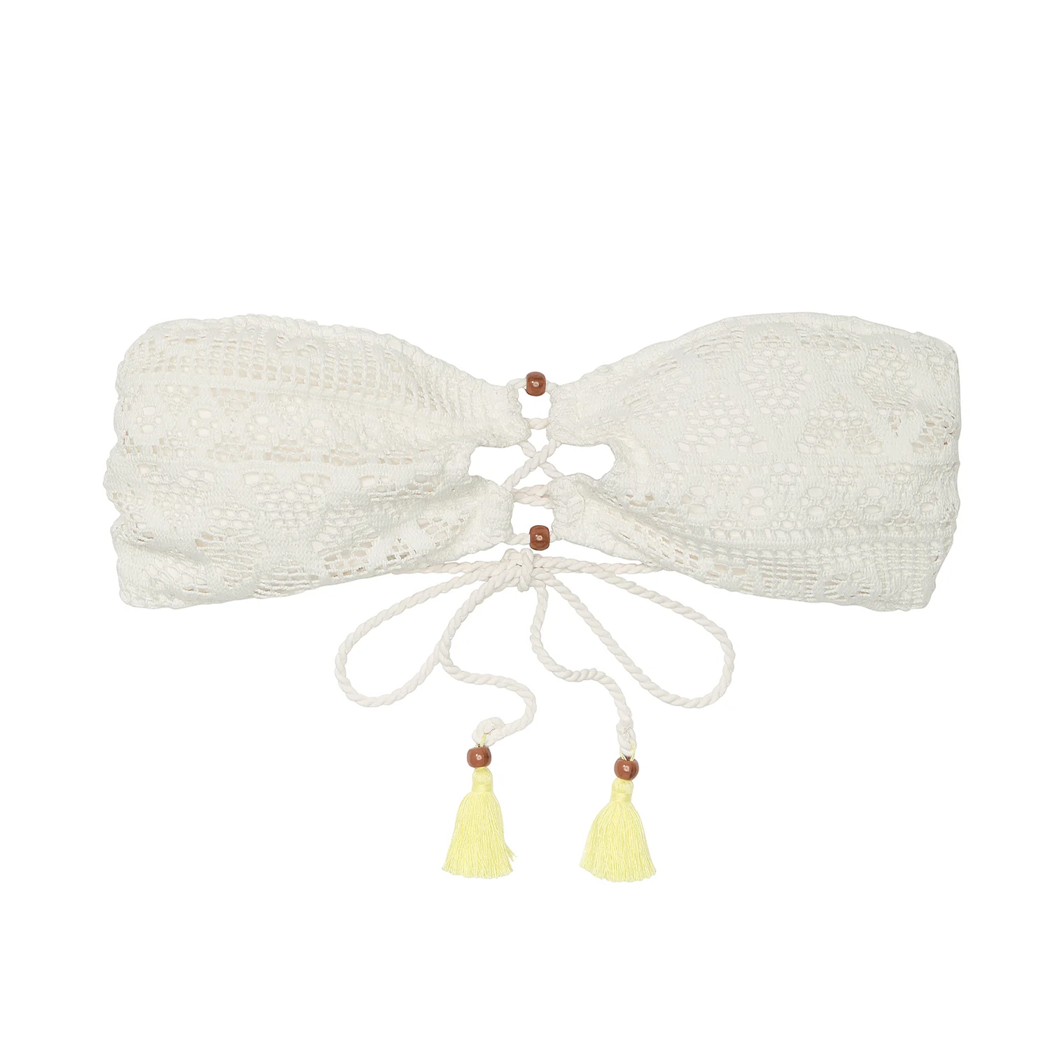 

Купальник Victoria's Secret Swim Archives Beach Lace Strapless Bandeau Bikini, белый